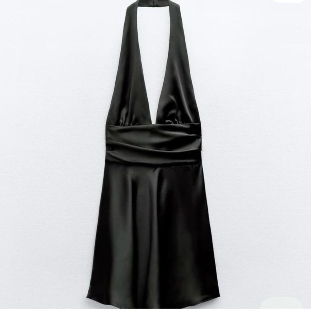 Zara Sleek Black Backless Dress